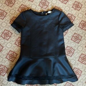 Girls black shirt sleeve Zara dress size 4-5.